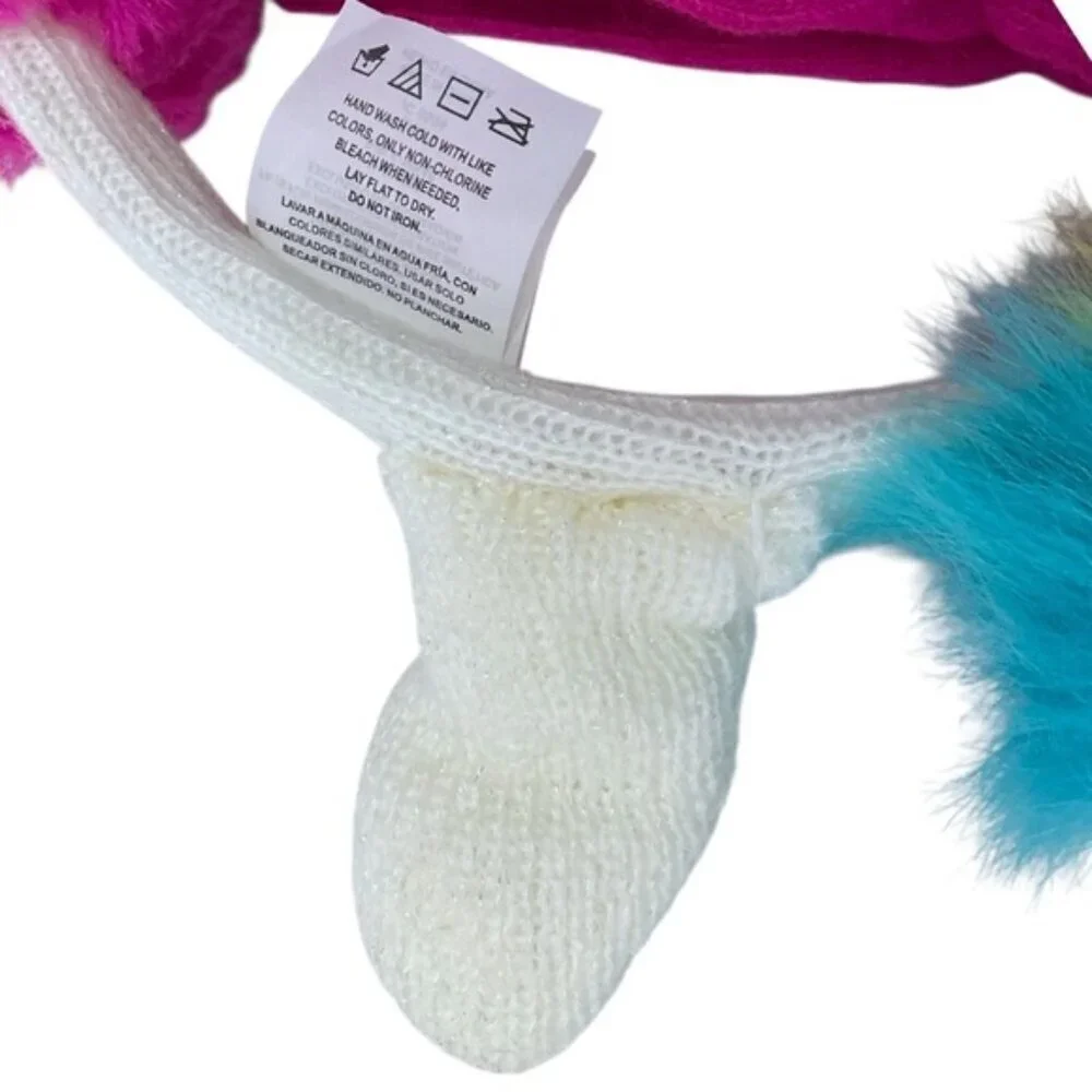 My Little Pony EarMuffs Warmer Stretchy Winter Glove Set Rainbow Pink Girls OS